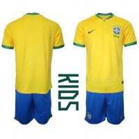 Brazil Replica Home Minikit World Cup 2022 Short Sleeve (+ pants)